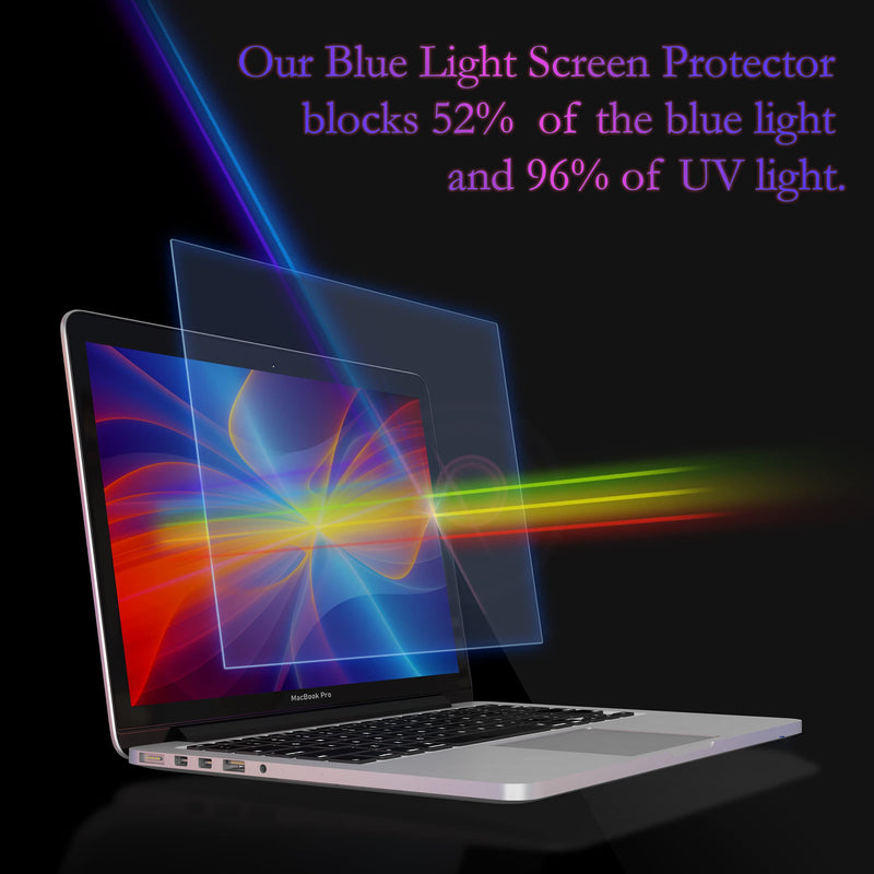Anti Blue Light Screen Protector (2 Pack) for MacBook Pro 13 inch (Released in 2016-2021). Filter Out Blue Light and Relieve Computer Eye Strain to Help You Sleep Better