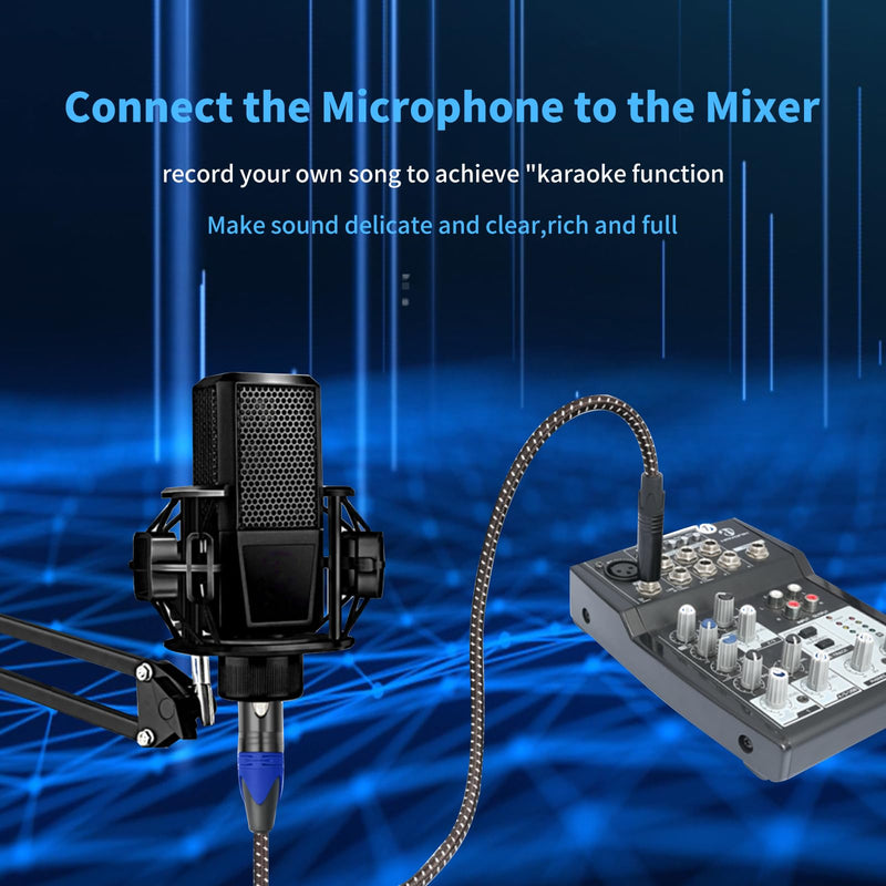 2Pack 1/4" to XLR Cable,Heavy Duty Nylon Braided,Gold Plated Plug,Balanced 1/4" TRS to XLR Female Patch Cable, Quarter Inch 6.35mm to 3pin XLR Female Microphone Cable, for Speaker,Mixer-6.6ft
