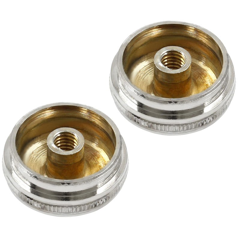2 Pcs Silver Flute Head Crown End Cap, Headjoint Screw Cap for Instrument Accessory Flute Repair Parts 2 Pcs