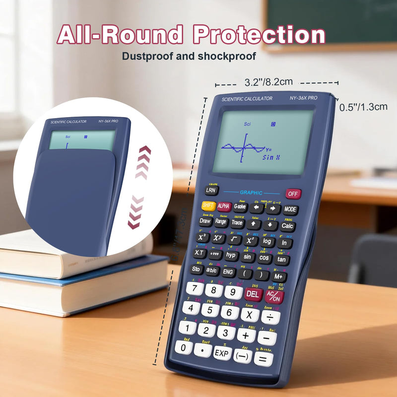 Graphing Scientific Calculators GUYUCOM 36X Pro Office Calculators for High School with 360 Functions Financial Calculator Desktop Multi-Line 13 Digit 3-in Display School Supplies for Student Teacher