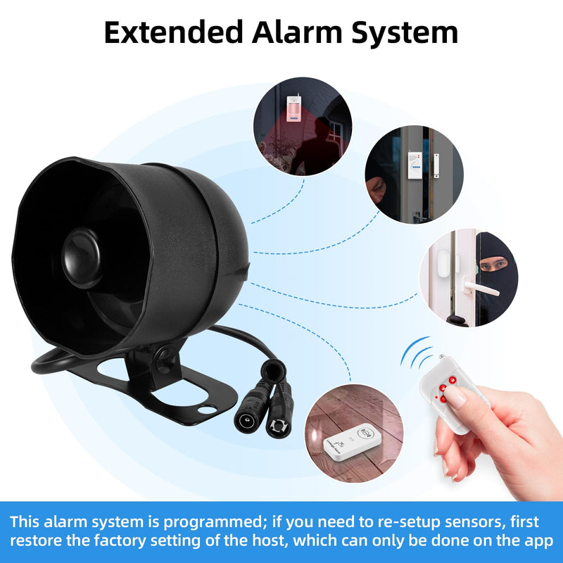 [AUSTRALIA] - KERUI WiFi Home Security Alarm System 8-Piece kit Door Alarm System DIY Siren Door/Window Sensors Remotes Burglar Alarm for House Apartment Office,Compatible with Alexa Google Home Wifi Alarm Kit 