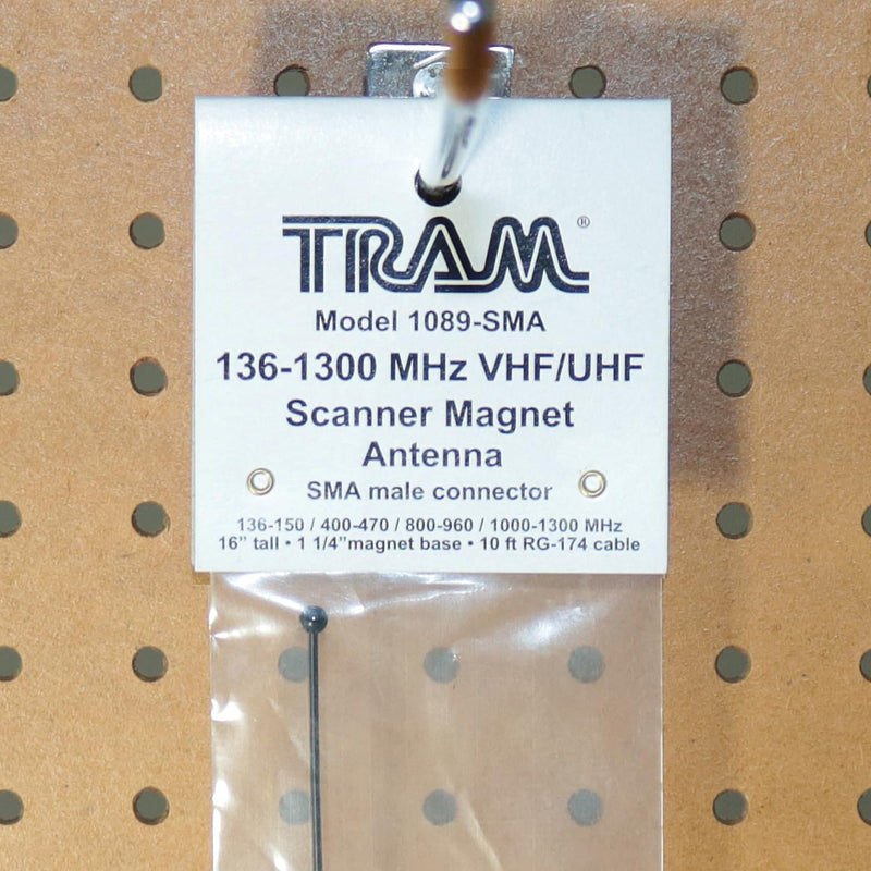 [AUSTRALIA] - Tram® Scanner Mini-Magnet Antenna VHF/UHF/800-MHz to 1,300-MHz with SMA-Male Connector 