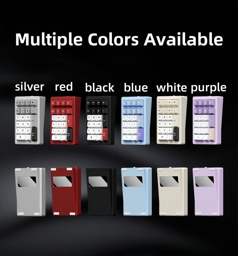PANDA20 Mechanical Number Pad,VIA/QMK Programmable Macro Numpad Aluminum CNC Hot Swappable Gasket Wireless Numeric Keypad BT5.0/2.4Ghz/USB-C RGB Gaming Keypad for Laptop/PC (Silver) Silver