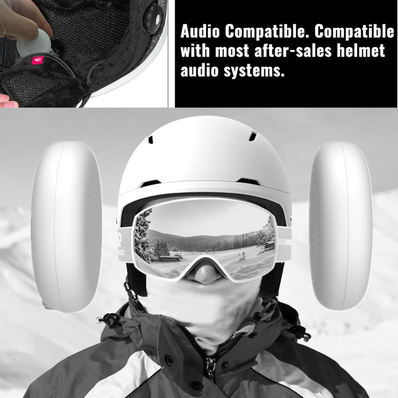 ski Helmet Headphones,True Wireless Bluetooth Helmet Speakers for Skiing, Snowboarding Mountain Biking