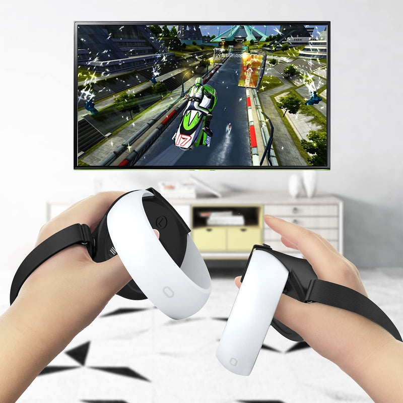 Controller Grip for Oculus Meta Quest 2 Accessories Grips Cover for VR Touch Controllers Covers Protector with Non-Slip Joystick Covers 1Pair Black