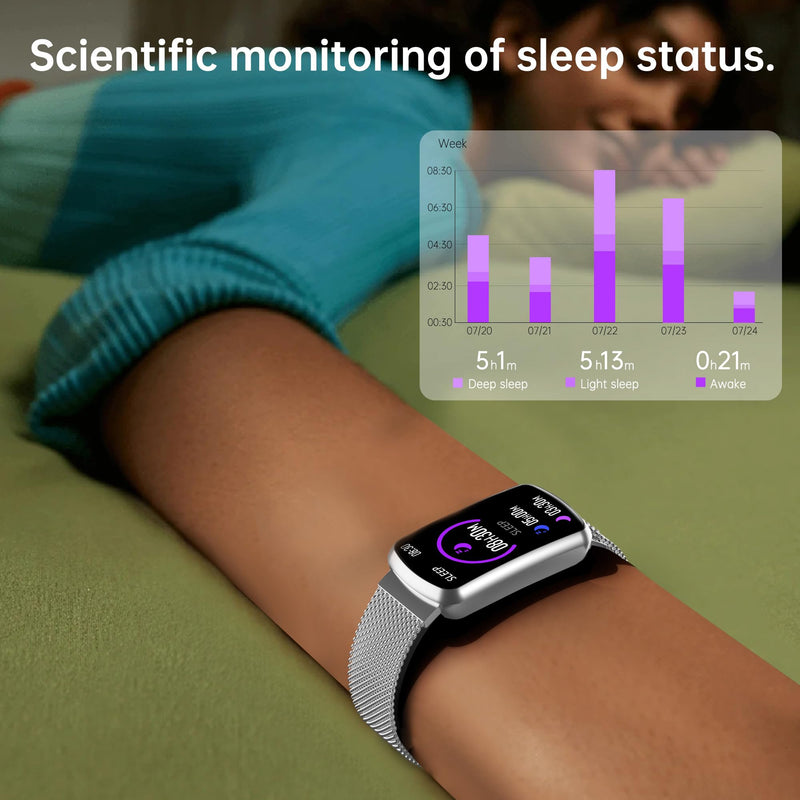 Health Fitness Tracker with 24/7 Heart Rate, Smart Watch with Blood Pressure and Blood Oxy-gen Monitor, Bulit-in 120+ Sport Mode, Sleep Tracking Waterproof Activity Tracker for Women Men