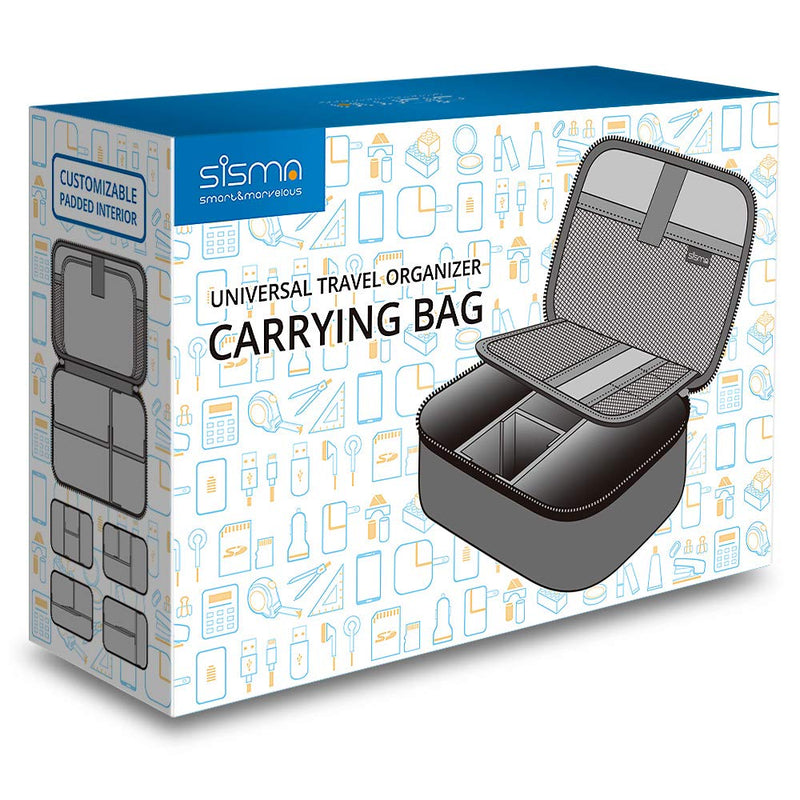 sisma Travel Electronics Organizer Small Electronic Accessories Carrying Bag for Cords Phone Chargers Cables Earbuds Adapter Mouse - Special Edition Starlight Special Edition