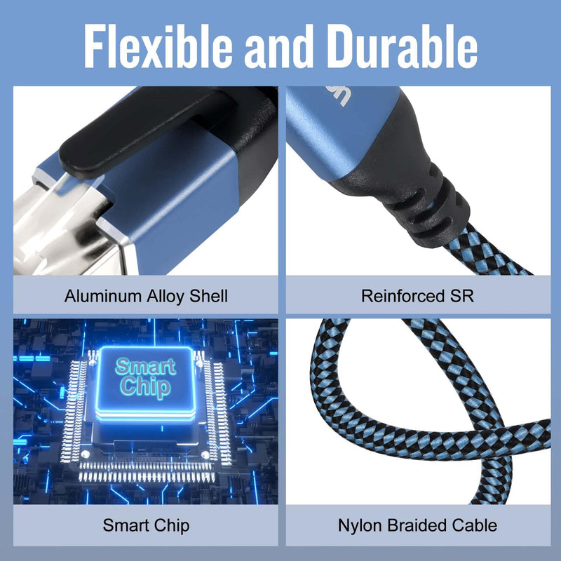 USB C to Ethernet Cable, 100Ft Type C to RJ45 Cable,USB C to Gigabit Ethernet Cable Compatible Thunderbolt 3/4,Directly Connected to Smartphone, Laptop, PC, Switch, Router, Modem and More 100 FT