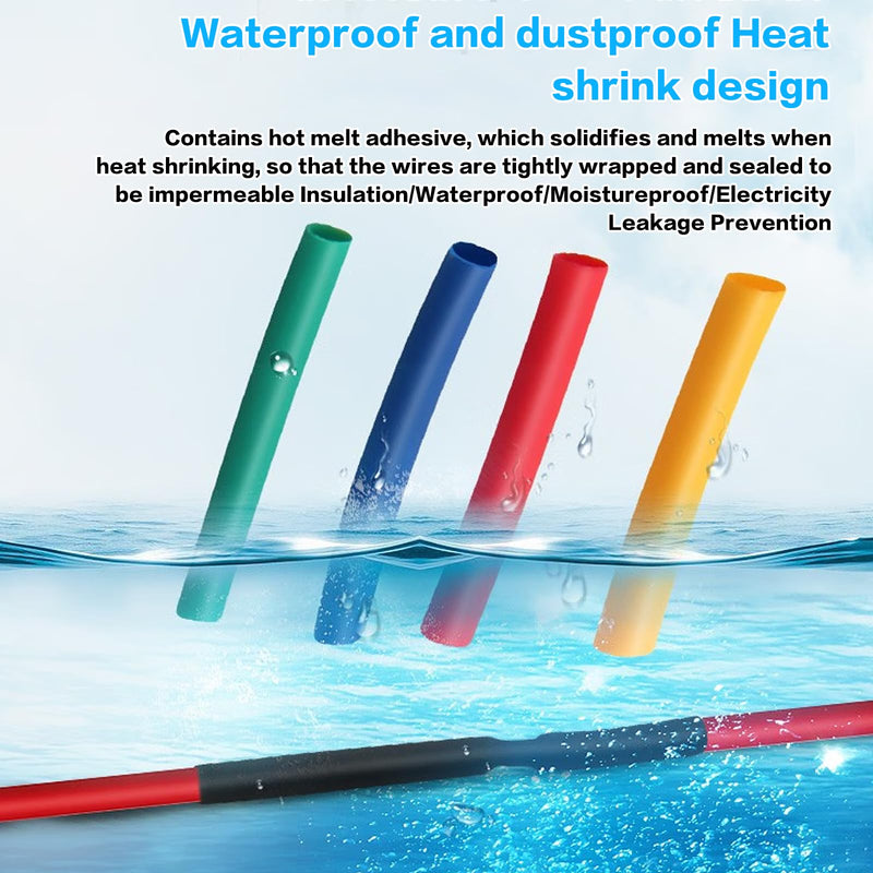 1250 Piece Heat Shrink Tube Set, Heat Shrink Tubing, 2:1 Ratio Insulation Hose, Heat Shrink Tube Assortment, Electrical Wire Cable, Heat Shrink Tube Kit, for Insulating & Repairing Cables