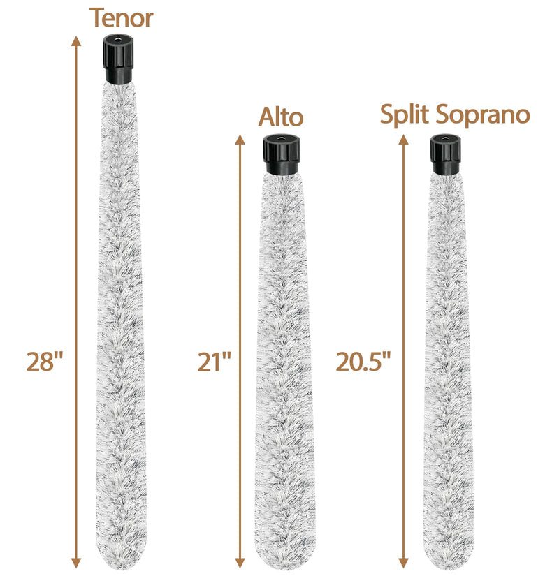 Alto Saxophone Cleaning Swab, Alto Sax Pad Saver Brush Cleaner, Ultra Absorbent Cotton Sax Cleaning & Care Kit, Suitable for Alto Sax, Length 21'' Swab for Alto