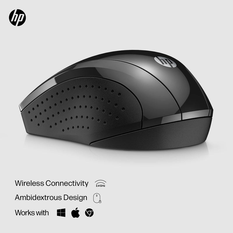 HP Wireless Mouse - Black, 15-Month Battery, 1600 DPI Sensor, Side Grips - For PC/Laptop, Mac, Chromebook New Version