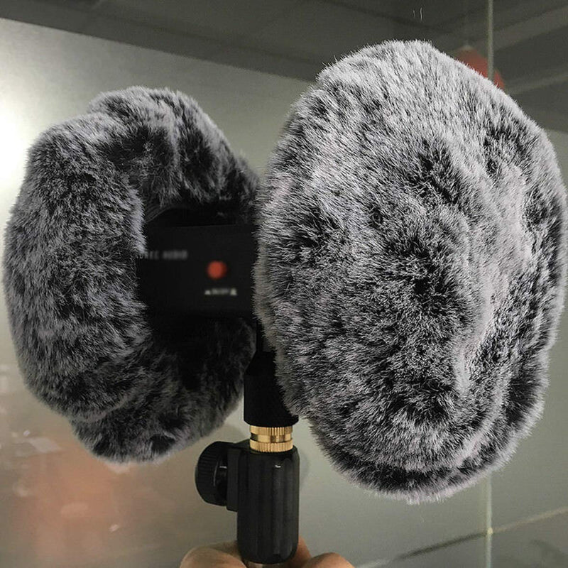 Microphone Windscreen for 3DIO HeadRec Recorders Muff cover, 3DIO Free Space Binaural Mic Outdoor Fur for ASMR Windscreen Dead Cat Furry Windshield wind Screen