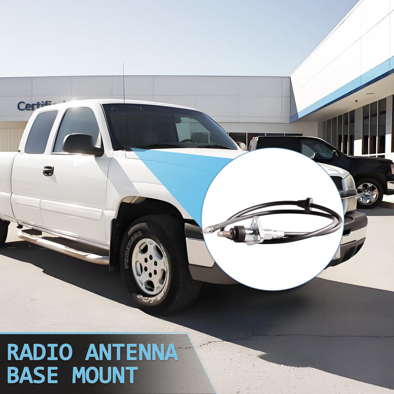 [AUSTRALIA] - Radio Antenna Base Assembly Compatible with 2002-2006 Cadillac Escalade, 1999-2007 Chevy Avalanche Silverado Suburban Tahoe, 1999-2007 GMC Sierra Yukon, Replace# 15829166 
