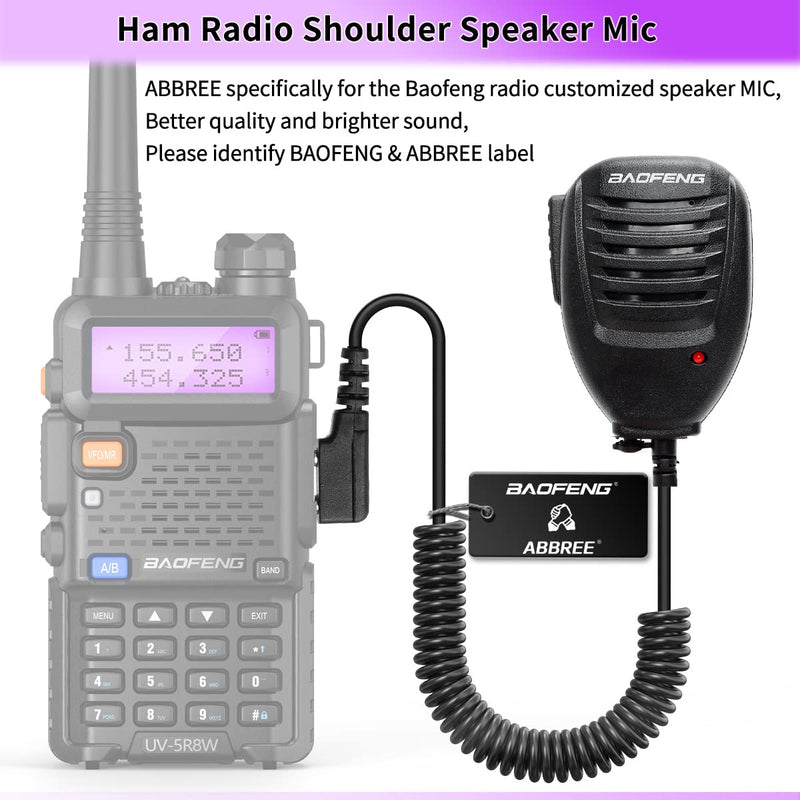 [AUSTRALIA] - Baofeng Microphone Accessories for Ham Radio Police Walkie Talkie Speaker Mic for Baofeng UV-5R BF-F8HP 5RM UV-21R K5PLUS GM-15 Pro UV-5G Plus GM-5RH UV-17R TIDRADIO TD-H3 TD-H8 Quansheng UV-K5,4Pack Black-4Pack 