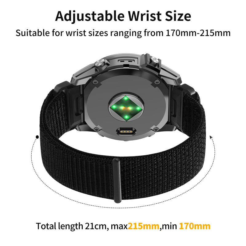 22mm Nylon Watch Bands for Garmin tactix 8/Fenix 8 pro 47mm/Fenix E/Fenix 7/Fenix7 Pro/Fenix 6 Pro/Fenix 6,QuickFit Sport Band for Fenix5/Fenix 5 Plus/Forerunner 970/965/945/Descent G2/G1 Solar 3Pack1