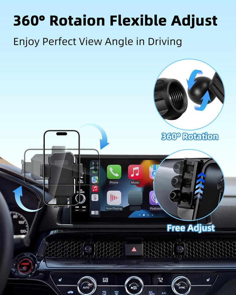 PZK Car Phone Holder for 2020-2022 Mercedes-Benz GLC/C-Class 2019-2021 | 10.25-Inch Screen Auto Lock Car Phone Mount One Button Release Fixed Clip Hands-Free 360° Rotation Fit 4.0-7.0'' Phones GLC 2020-2022 / C-Class 2019-2021 (10.25-Inch)