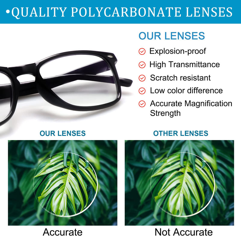 6 Pack Reading Glasses for Women Men, Spring Hinge Eyeglasses Blue Light Blocking Anti Eyestrain Computer Readers 6 Mix C1 1.5 x