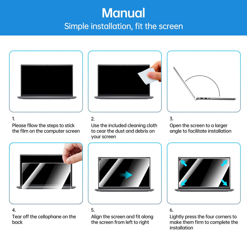 11.6inch Laptop Screen Protector, Tempered Glass Protector for HP/Dell/Sony/Gateway/Samsung/Lenovo/Acer/MSI/LG/Razer Blade 11.6 inch Aspect Ratio 16:9 Laptop, 9H Hardness, Fingerprint Resistant, Bubble Free