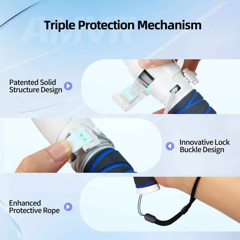 AMVR Handle Attachments Compatible with Meta/Oculus Quest 3 Accessories&AMVR Stand Holder Compatible with Quest 3/Quest 2/Pico 4/for PSVR 2
