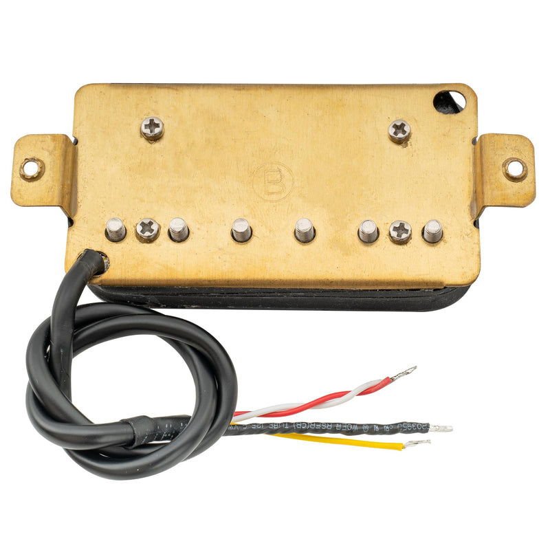Wilkinson Vintage Classic Alnico 5 Overwound Open Style Bridge Humbucker Pickup for Electric Guitar, Black Bridge Black