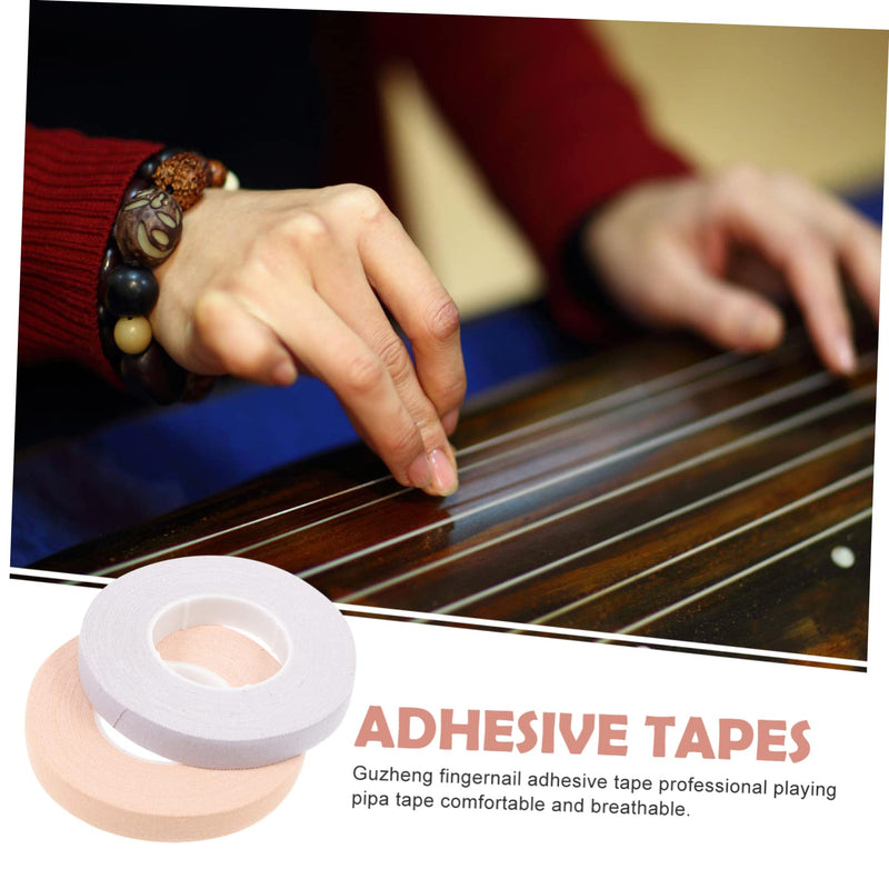 2pcs Guzheng nail tape guzheng finger tape fingernail guitar tapes lip gloss supplies zither nail tape Soft Finger nail protector Finger Protective Tapes Pure Cotton makeup lute