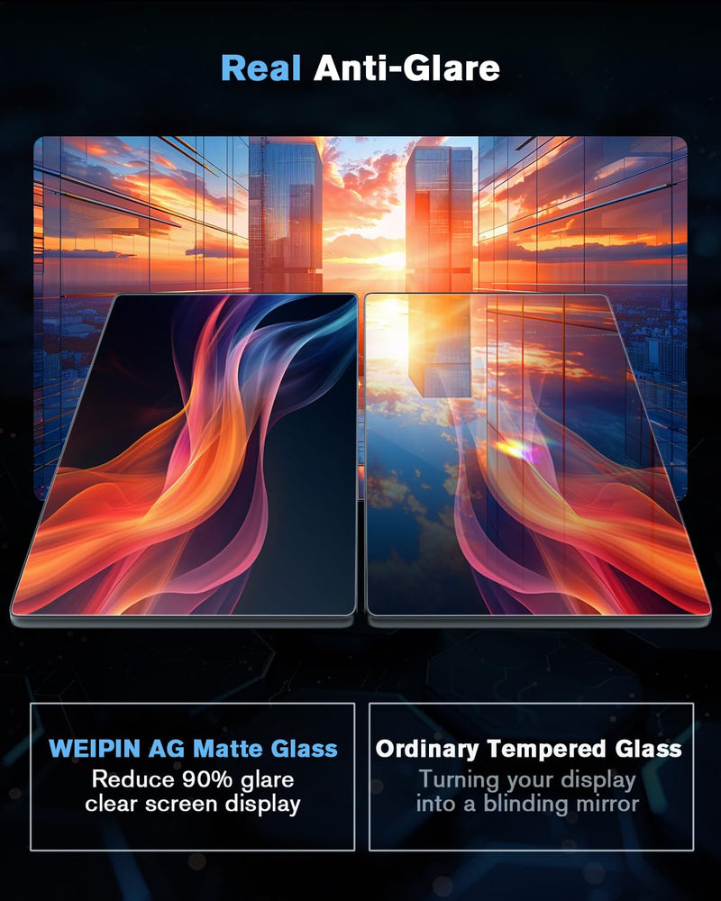 For 2PCS Matte Anti Glare Tempered Glass 2024 2025 2026 Chevrolet Silverado EV 17.7 Inch Touchscreen & 11 Inch Dashboard Screen Protector - Silverado EV (RST) Accessories Silverado EV 24~26 Matte(2PCS 17.7&11 Inch)