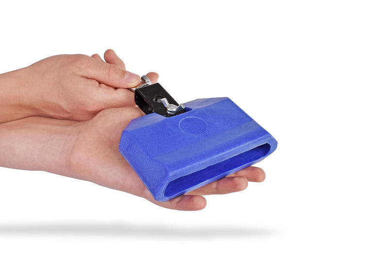 [AUSTRALIA] - Jam Block - Latin Percussion Instrument, Musical Drum Block Accessory, Blue Plastic with Adjustable Mounting Bracket - Complete with Drumstick Keyring 