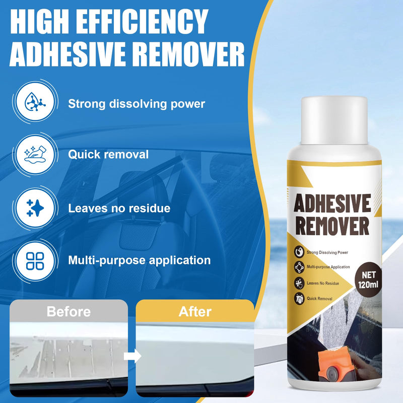 WEILAOK Adhesive Remover, Super Glue Remover, Label Remover, Quick Dissolve, Glue Remover Quickly Removes Stubborn Labels, Adhesive Residue -120 ml + Adhesive Removal Wipes x 36