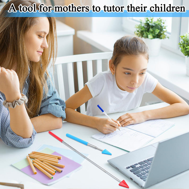 12 Pcs Telescopic Teacher Pointer Stick for Classroom Arrow Extendable Teaching Pointer Handheld Retractable Hand Pointer for School Presenter Whiteboard Back to School Supplies