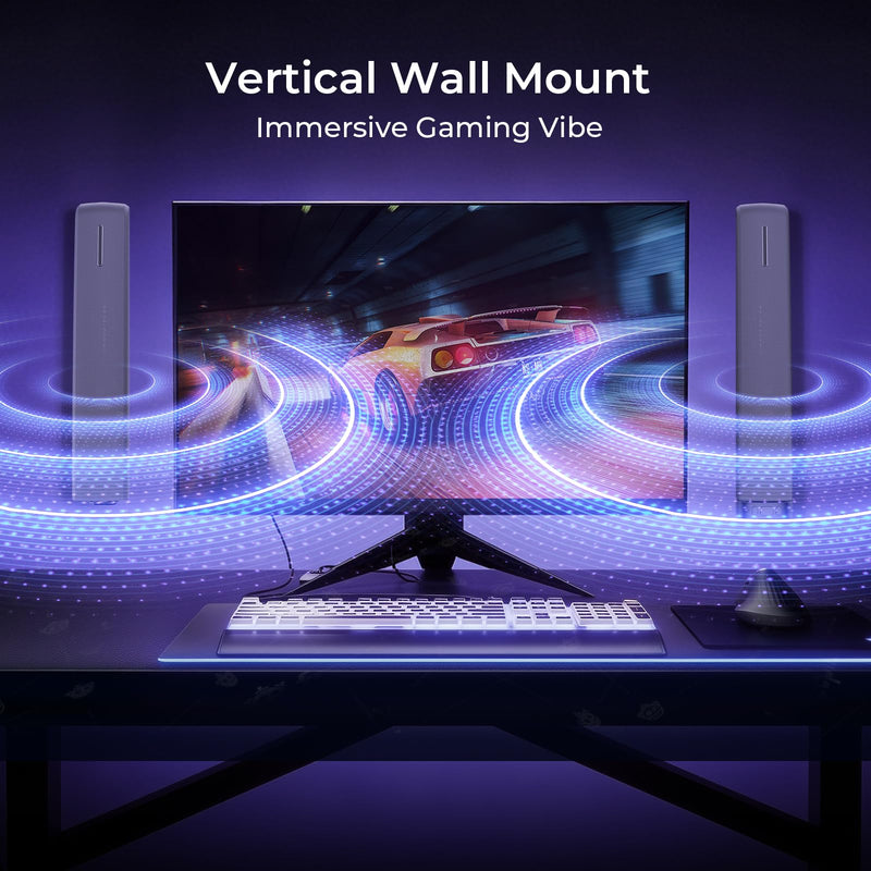 Sound Bar for Smart TV, 90W Soundbar with Bluetooth/ARC/Optical/AUX Connect, Auto Volume Boost, 3 Equalizer Modes, 2 in 1 Detachable Soundbar for TV for TV/PC/Gaming/Projectors