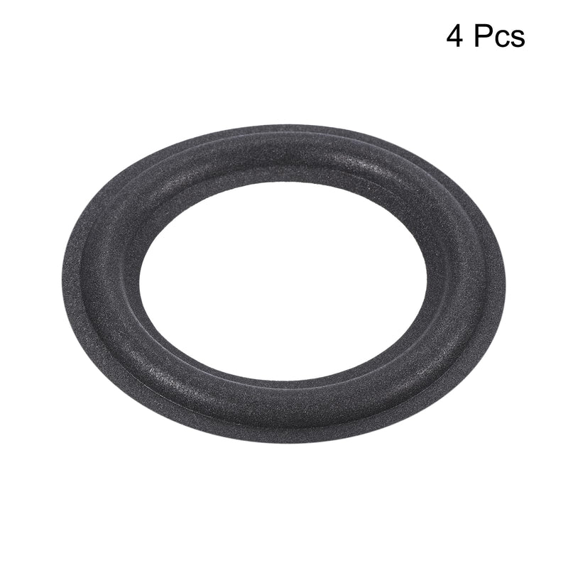 MECCANIXITY Rubber Speaker Foam Edge Surround Rings 4.5 Inch 73mm x 115mm Perforated Subwoofer Rings Replacement Parts for Speaker Repair or DIY Gray 4 Pcs