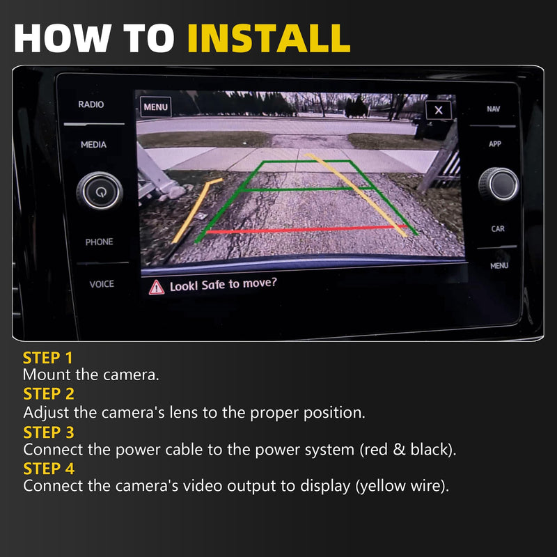 Dasbecan Rear View Backup Camera Compatible with Chrysler Pacifica 2017-23 | Park Assist Replaces# 68227397AH 68227397AE 68227397AG Basic Rear View