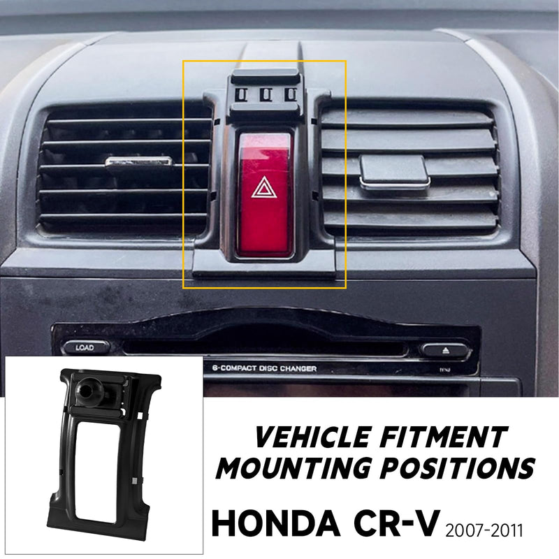 B&DOG XSIN Car Phone Holder for Honda CR-V 2007-2011,Upgraded Gravity-Activated Mount with Adjustable Base, Secure Center Console Installation for Smartphones.(Black-A) BLACK-A