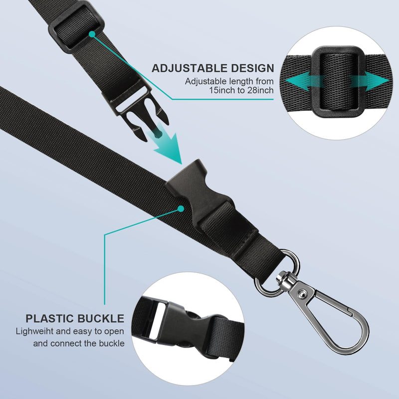 ROCONTRIP Phone Lanyard Universal Crossbody Cell Phone Strap Multifuctional Nylon Patch Adjustable Neck Strap for Women Men Travel Shopping Walking(Pure Black) Pure Black