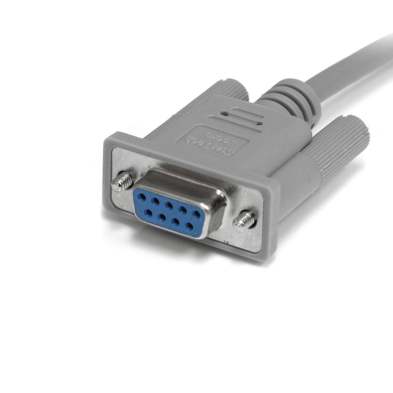 StarTech.com 10 ft DB9 RS232 Serial Null Modem Cable F/M - Null modem cable - DB-9 (M) to DB-9 (F) - 10 ft - SCNM9FM Gray