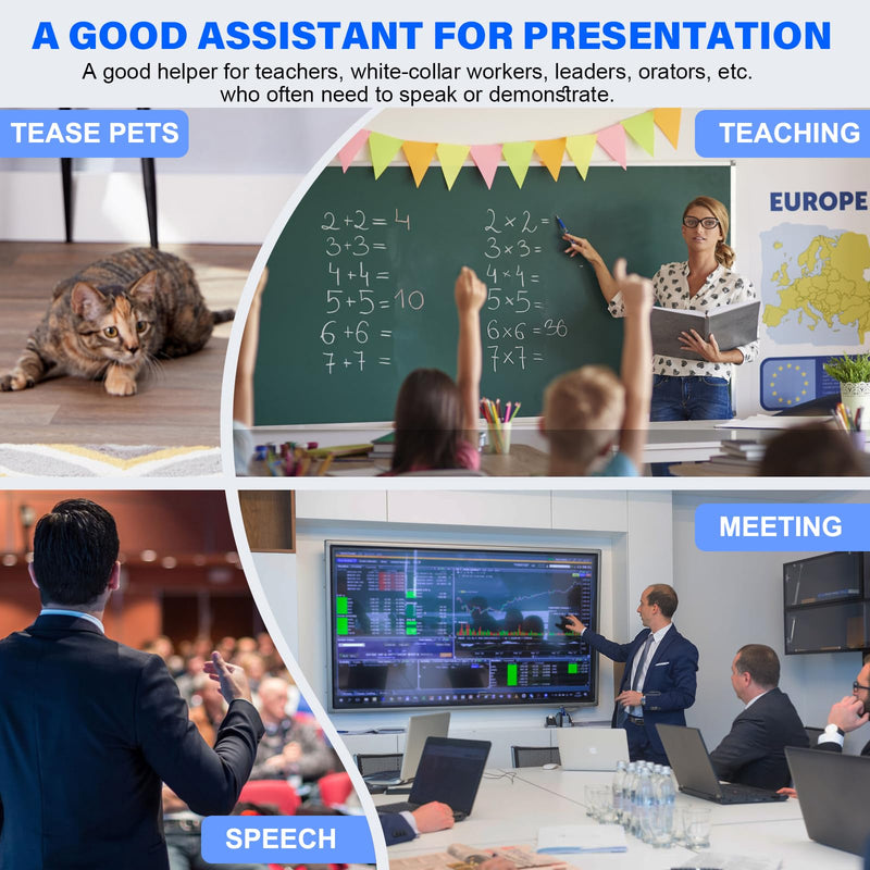 [AUSTRALIA] - 2-in-1 USB Type C Presentation Clicker Wireless Presenter Remote Clicker for PowerPoint Presentations with Laser Pointer, RF 2.4GHz USB C PowerPoint Clicker Slide Advancer for Computer/Mac/Laptop 