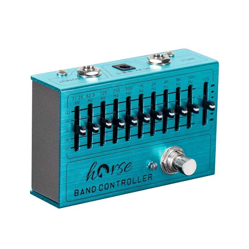 10 Band EQ Pedal, Equalizer (31.25Hz-16kHz) with ±12dB Gain/Attenuation for Each Band for Electric Guitar Bass Including 4-string 5-string 6-string 7-string Guitars