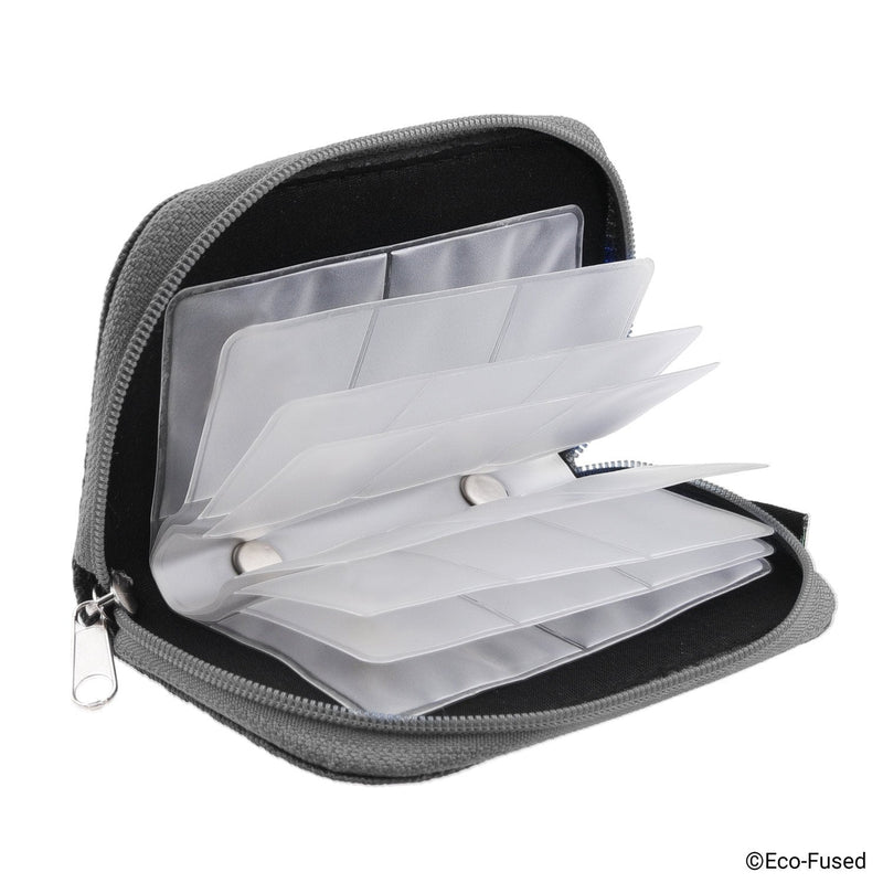 Eco-Fused Memory Card Carrying Case - Suitable for SDHC and SD Cards - 8 Pages and 22 Slots - ECO-FUSED Microfiber Cleaning Cloth Included - 2 Pack