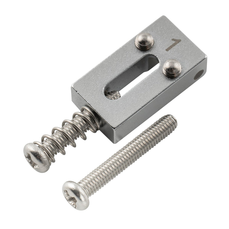 Musiclily Ultra 10.5mm Modern Brass Guitar Roller Bridge Saddles for Strat Tele ST/TL Style Electric Guitar, Chrome (Set of 6)