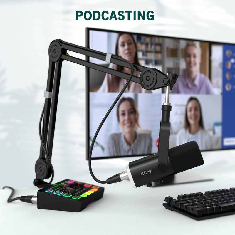 [AUSTRALIA] - FIFINE XLR Cable, 10ft Cable with Balanced 3 PIN, XLR Male to Female Mic Audio Cord, XLR Speaker Cable, Mic Wire, Compatible with XLR Microphone for Recording Podcast Streaming, Black-L9 