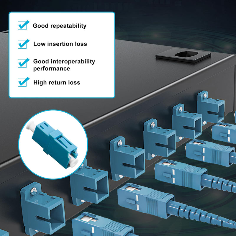 Pack of 5 Fibre Optic Adapter Set LC/APC to LC/UPC, Singlemode Fibre Optic Coupling for Network Connections, FTTH, Fibre Optic Cable Extension, Durable and Compatible