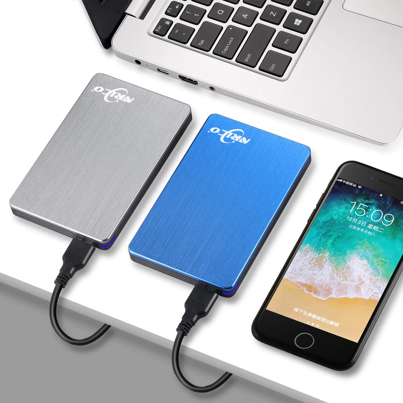 NRICO Portable External Hard Drive, USB 3.0, 2.5 Inch, Compatible with PC, Mac, Desktop (Blue, 320, GB) | 2.5inch Storage Compatible for PC, Mac, Desktop,PS4 Blue 320 GB