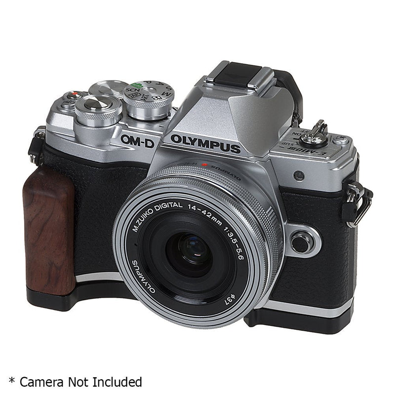 Fotodiox Pro, Deluxe All Metal Black Camera Hand Grip for Olympus OM-D E-M10 Mark III Mirrorless Micro Four-Thirds Digital Camera with Battery Access
