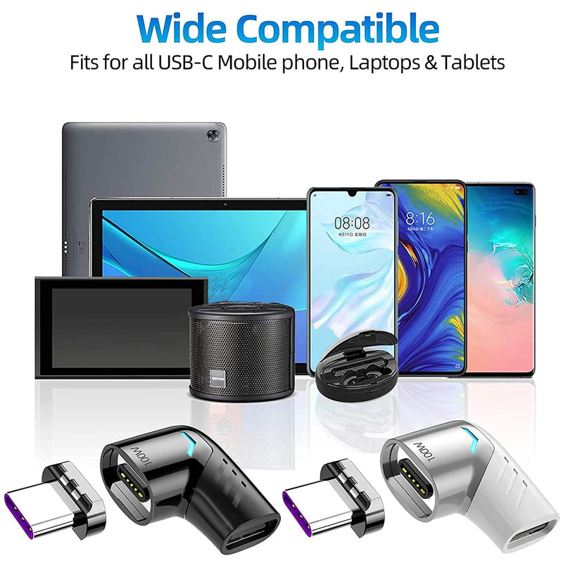 USB C Magnetic Adapter,(3 Pack) Magnetic USB C Adapter,PD 100W Quick Charge,480Mbps Data Transfer,Compatible with MacBook,USB C Devices USB 2.0 3 Pack