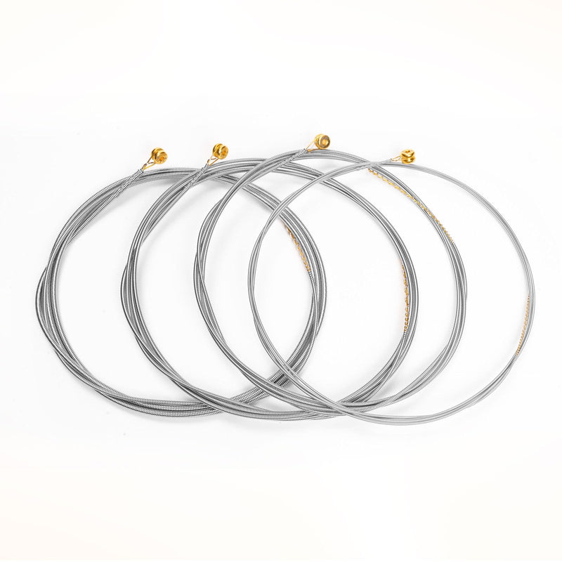 [AUSTRALIA] - Alice Bass Guitar String 4 Strings Set, Hexagonal Core with Nickel Alloy Winding, 045-105 Medium Gauge, Saturated & Warm Sliver&Gold Ball End Professional 45-105(4 Strings) 