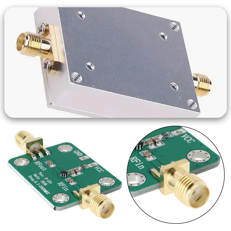 [AUSTRALIA] - Create idea 2pcs RF Broadband Amplifier 9V-12V 30dB Low Noise LNA Broadband Module 0.1-2000MHz AMP Module for Shortwave FM Radio Remote Control Receiver 