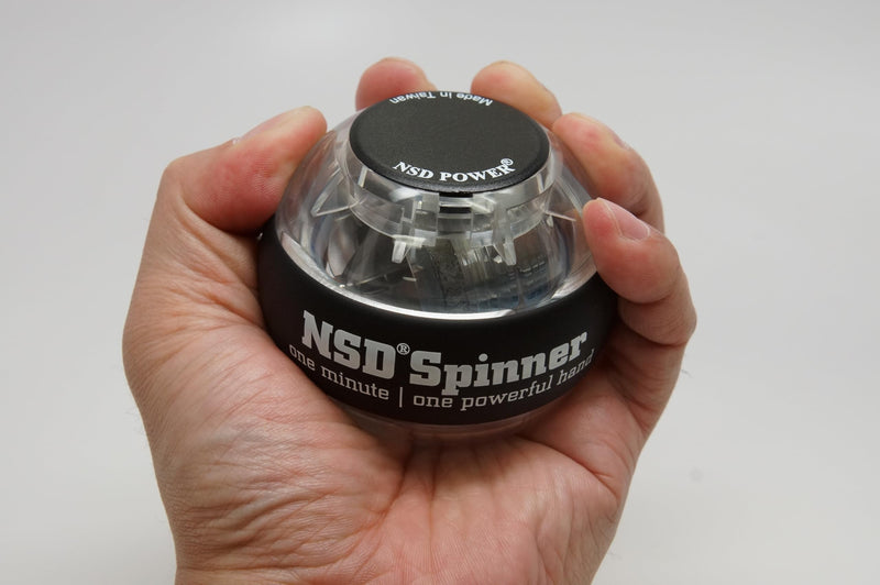 [AUSTRALIA] - NSD Essential Crystal Spinner Gyro Ball | Grip Strengthener for Forearms, Wrist & Hands | String Start Design, Up to 18,000 RPM | Portable Wrist Trainer & Workout Equipment | Ideal for Desk Workers, Athletes & Musicians 