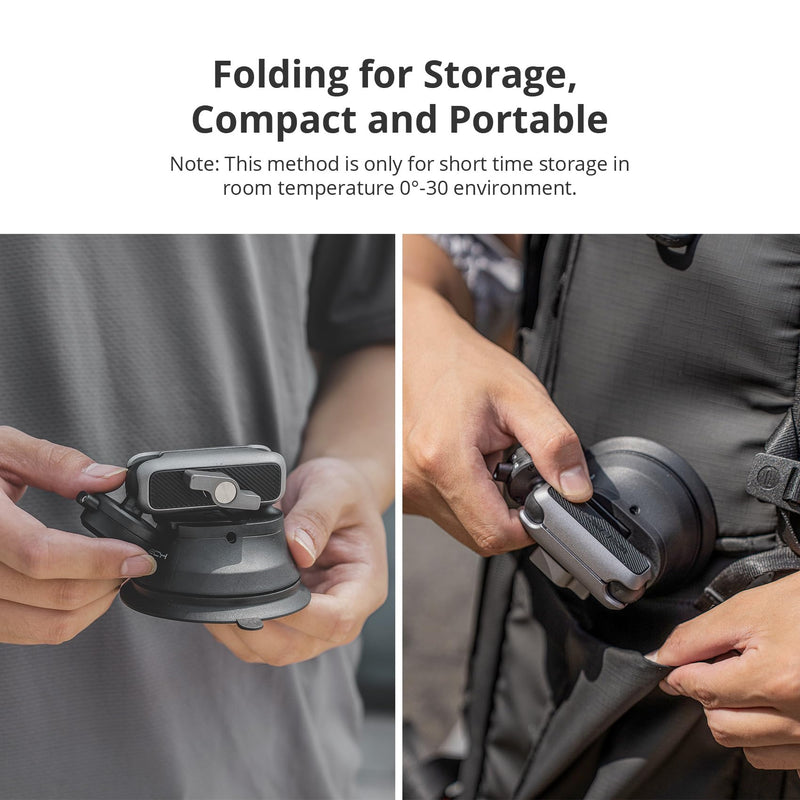 [AUSTRALIA] - PGYTECH CapLock Suction Cup Mount Compatible for DJI OSMO Action 4/3/2, Gopro 11/10/9/8, OSMO Pocket 2, Insta360 ONE RS, R, ONE X3, X2 with 1/4"-20 Standard Thread Adapter Suction Mount 