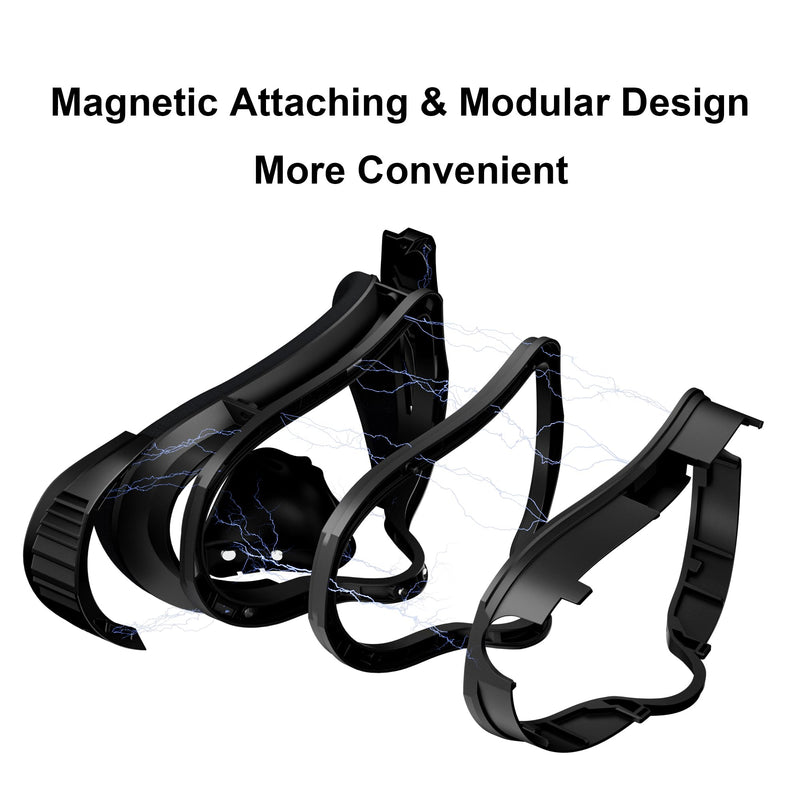 Globular Cluster F3 V3 Magnetic Facial Interface for Quest 3 | Flexible and Adaptive Frame with Multi-Material Pads, Not Compatible with Quest 3S or Official Charging Dock