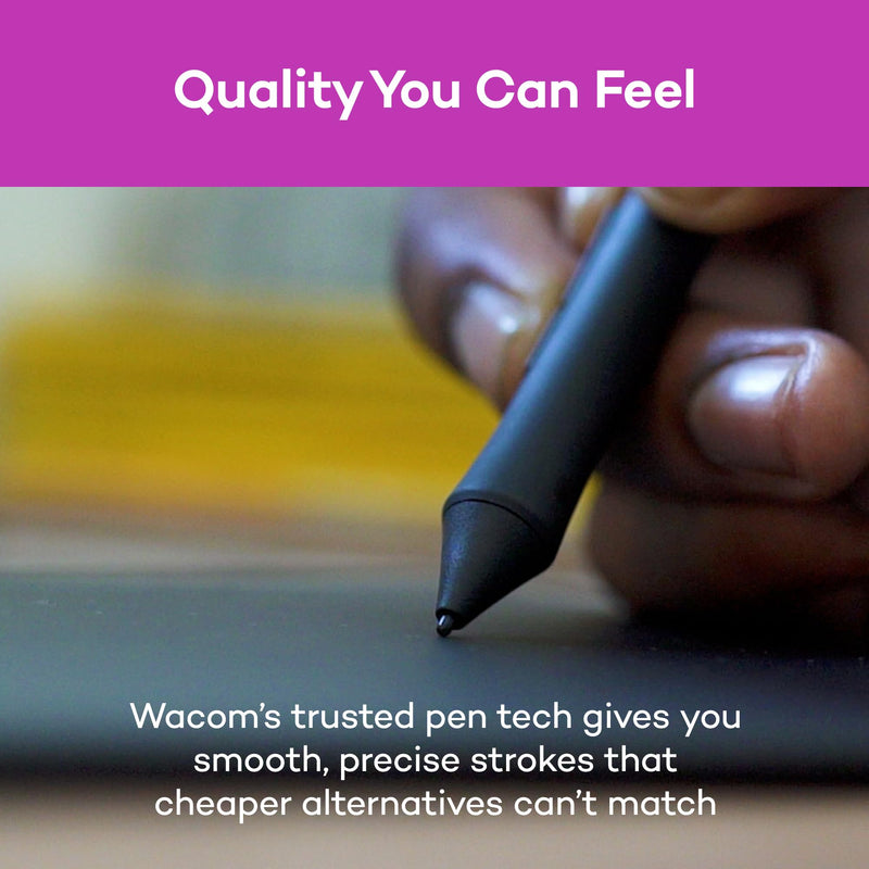 Wacom Intuos Small, Wired Graphic Drawing Tablet with Pen + Software | Battery-free pen, 4 ExpressKeys for shortcuts, works with Mac, Windows & Chromebook; Ideal for creators, students & teachers